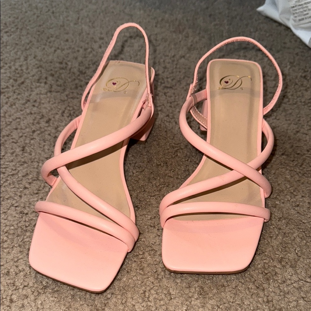 Elegant Pink Strappy baby heels